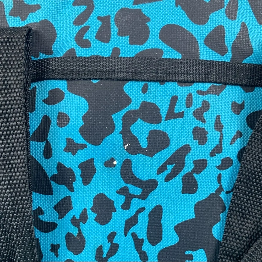 POLAR PACK:  Blue Leopard Print Insulated Lunch Bag Cooler